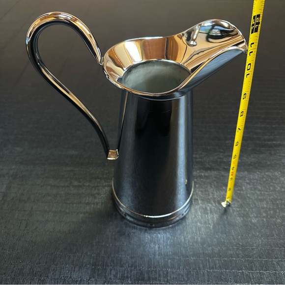 Beautiful Stainless Steel Made in Portugal Farmhouse Style Pitcher, Rivet detail - Picture 8 of 10